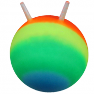 Мяч попрыгун с рожками Hawk T07536 55 см (с рисунком радуга) 10013516
