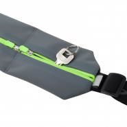Беговая сумка на пояс FITLETIC Bolt серый/зеленый