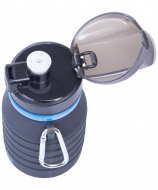 Бутылка для воды StarFit FB-100 с карабином складная серая УТ-00016606