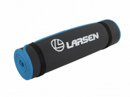 Коврик для фитнеса и йоги LARSEN NBR BLACK BLUE 1,2 см 356765