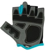 Перчатки для фитнеса STAR FIT SU-117, черный/серый/голубой S УТ-00009551