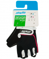 Перчатки для фитнеса STAR FIT SU-111, черный/белый/розовый M УТ-00009565