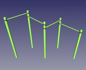 Турник четырехсекционный уличный ТРОСЕТ