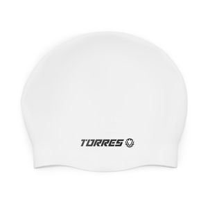 Шапочка для плав. TORRES, SW-12507WT, белый, силикон Senior TORRES SW-12507WT