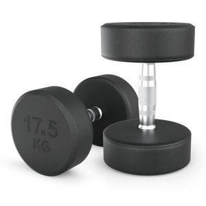 Гантель UNIX Fit PRO круглая обрезиненная 17,5 кг, 2 шт. UNIX Fit™ DBRND17_5PBKx2