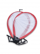 Набор складных футбольных ворот 2 шт, размер 120*80*80см, APSG02N.Цвет красно/белый ATEMI 00-00009879