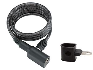 Замок тросовый 6х1000мм с ключом и держателем GOLDEN KEY NTB17093