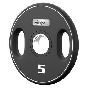 AeroFit AFPUPLB5 олимпийский полиуретановый диск 5 кг, черный, с 2-мя хватами
