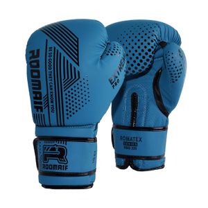 Боксерские перчатки RBG-335 Dх Blue (8 oz) Roomaif RBG-332 Dх Blue