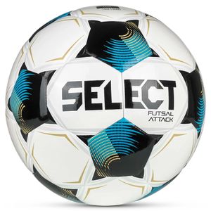Мяч футзал. SELECT Futsal Attack V26, 1073471009, р.4, 32п, ПУ, руч.сш, бело-сине-черный 4