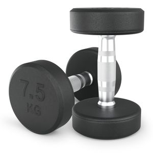 Гантель UNIX Fit PRO круглая обрезиненная 7,5 кг, 2 шт. UNIX Fit™ DBRND7_5PBKx2