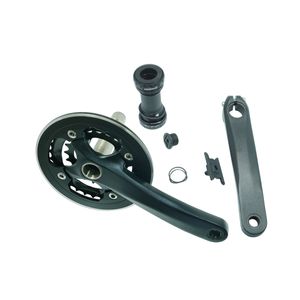 Система HDL-LZDH201 шатун ал. 170мм чёр., под шлицы, зв. 22/32T, сталь, с защ. HDL WHEEL ZTB20742