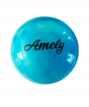 Мяч для художественной гимнастики Amely AGB-101 15 см синий-белый УТ-00012849