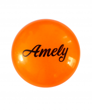 Мяч для художественной гимнастики Amely AGB-102 15 см оранжевый с блестками УТ-00012863