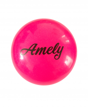 Мяч для художественной гимнастики Amely AGB-102 15 см розовый с блестками УТ-00012864