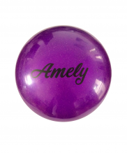 Мяч для художественной гимнастики Amely AGB-102 15 см фиолетовый с блестками УТ-00012867