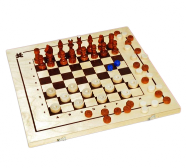 Игра 3 в 1 большая (шашки, шахматы, нарды) УТ-00006364