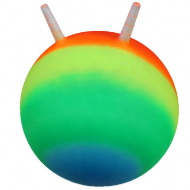 Мяч попрыгун с рожками Hawk T07535 45 см (с рисунком радуга) 10013517
