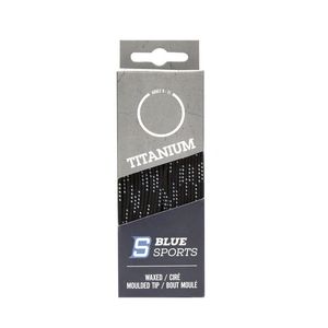 Шнурки для коньков "Blue Sport Titanium Waxed" арт.902050-BK-120, с пропиткой, полиэстер, 304см, чер 304см BLUE SPORT 902050-BK-120