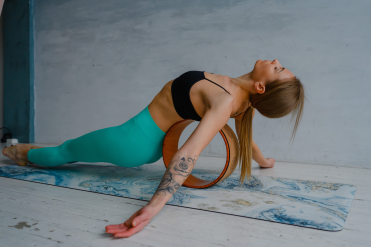 Коврик для йоги INEX Yoga PU Mat полиуретан с принтом 185 x 68 x 0,4 см море с позолотой