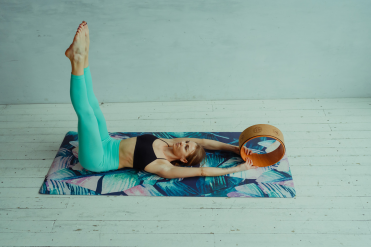 Коврик для йоги INEX Yoga PU Mat полиуретан с принтом 185 x 68 x 0,4 см дневные тропики