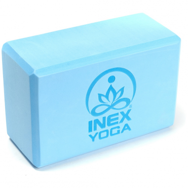 Блок для йоги INEX EVA Yoga Block 23 x 15 x 10 см, голубой с рисунком