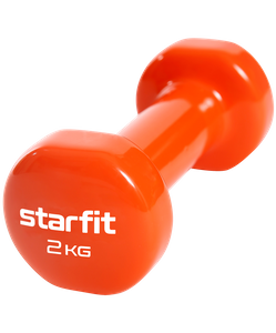 Гантель виниловая Core DB-101 2 кг, оранжевый, 2 шт Starfit УТ-00020383