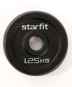Диск чугунный BB-204 1,25 кг, d=26 мм, черный Starfit УТ-00018816