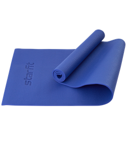 Коврик для йоги и фитнеса FM-101, PVC, 183x61x0,8 см, темно-синий Starfit ЦБ-00001561