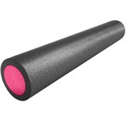 PEF60-9 Ролик для йоги полнотелый 2-х цветный (черно/розовый) 60х15см. (B34497) 10019419
