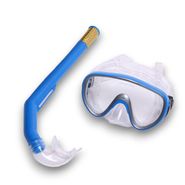 E41228 Набор для плавания взрослый маска+трубка (ПВХ) (синий) 10021823