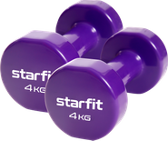 Гантель виниловая Core DB-101 4 кг, фиолетовый, 2 шт Starfit УТ-00020386