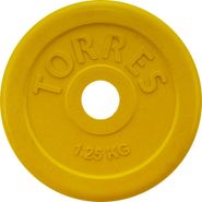 Диск обрезин.  "TORRES  1,25 кг" арт.PL50381, d.25мм, металл в резиновой оболочке, желтый TORRES PL50381