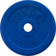 Диск обрезин.  "TORRES  2,5 кг" арт.PL50392, d.25мм, металл в резиновой оболочке, синий TORRES PL50392