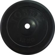 Диск обрезин."TORRES 15 кг" арт.PL507215, d.25мм, металл в резиновой оболочке, черный TORRES PL507215