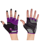 Перчатки для фитнеса STAR FIT SU-113, черный/фиолетовый/серый XS УТ-00009567