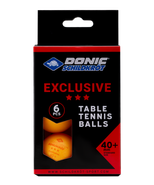Мяч для настольного тенниса 3* Exclusive, оранжевый, 6 шт. Donic ЦБ-00003358