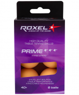 Мяч для настольного тенниса 3* Prime, оранжевый, 6 шт. Roxel УТ-00015365
