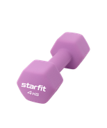 Гантель неопреновая DB-201 4 кг, фиолетовый пастель Starfit УТ-00018834