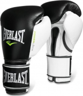 Перчатки тренировочные Everlast Powerlock PU 16oz чёрный/белый P00000726