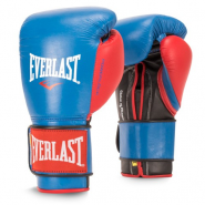 Перчатки тренировочные Everlast Powerlock PU 16oz синий/красный P00000728
