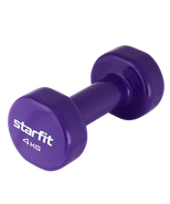 Гантель виниловая DB-101 4 кг, фиолетовый Starfit ЦБ-00001451