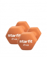 Гантель неопреновая Core DB-201 2 кг, оранжевый пастель, пара Starfit УТ-00021185