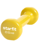 Гантель виниловая Core DB-101, 0,5 кг, желтый Starfit УТ-00018820