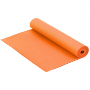 Коврик для фитнеса и йоги  Larsen PVC оранжевый 4 мм 354070