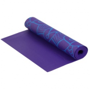 Коврик для фитнеса и йоги  Larsen PVC фиолетовый с принтом  5 мм 352557