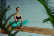 Коврик для йоги из пробки INEX Cork Yoga Mat 183 x 61 x 0,4 см цветочный узор