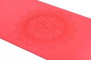 Коврик для йоги INEX Yoga PU Mat полиуретан c гравировкой 185 x 68 x 0,4 см красный