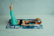Коврик для йоги INEX Yoga PU Mat полиуретан с принтом 185 x 68 x 0,4 см дневные тропики